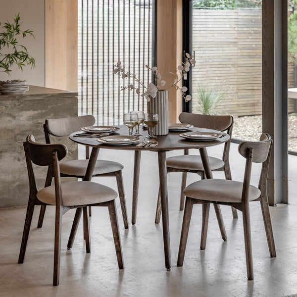 Ghedi Girola Round Dining Table Smoked — SantoLusso®