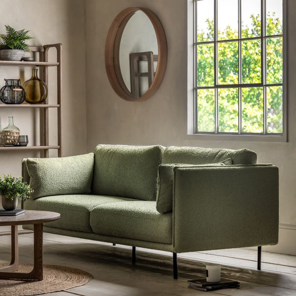 Ghedi Liri Sofa Verdant Green Boucle — SantoLusso®