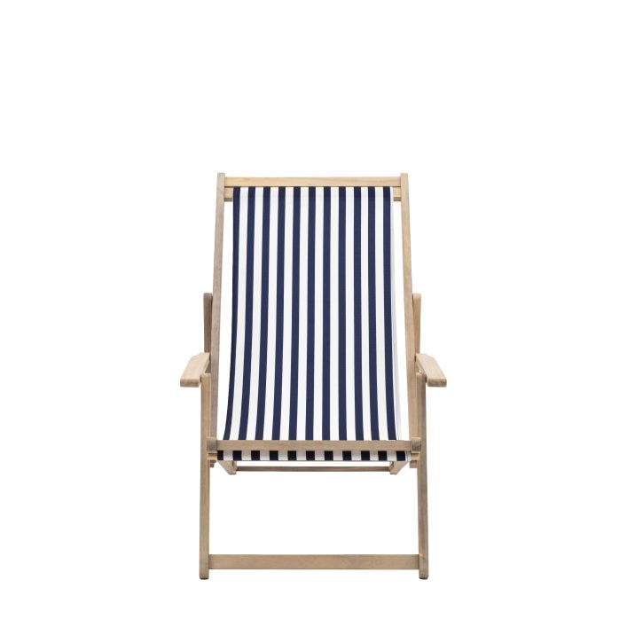 Ghedi Blu Stripe Deck Chair — SantoLusso®