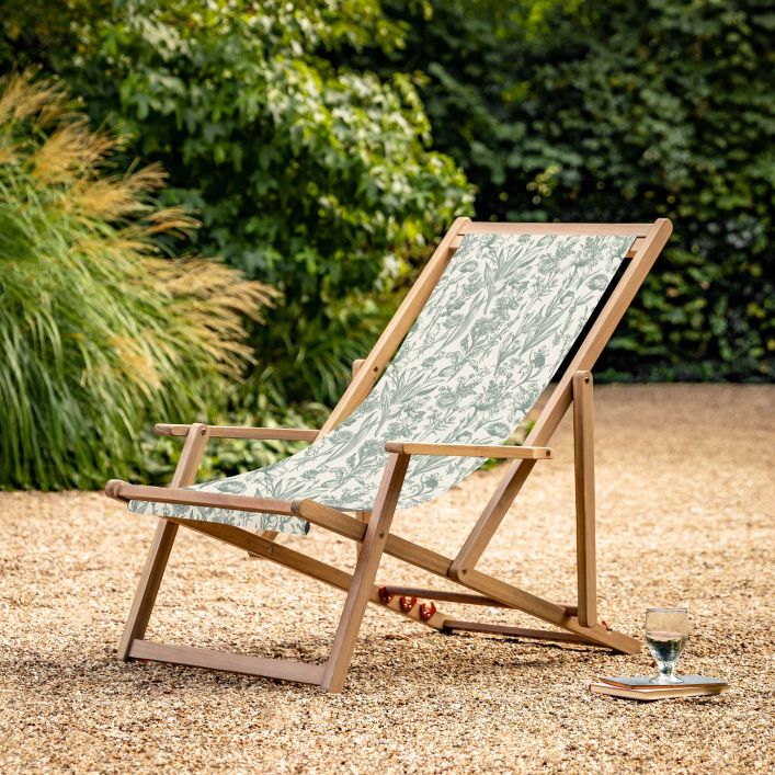 Ghedi Ippazio Deck Chair Verde Flora — SantoLusso®