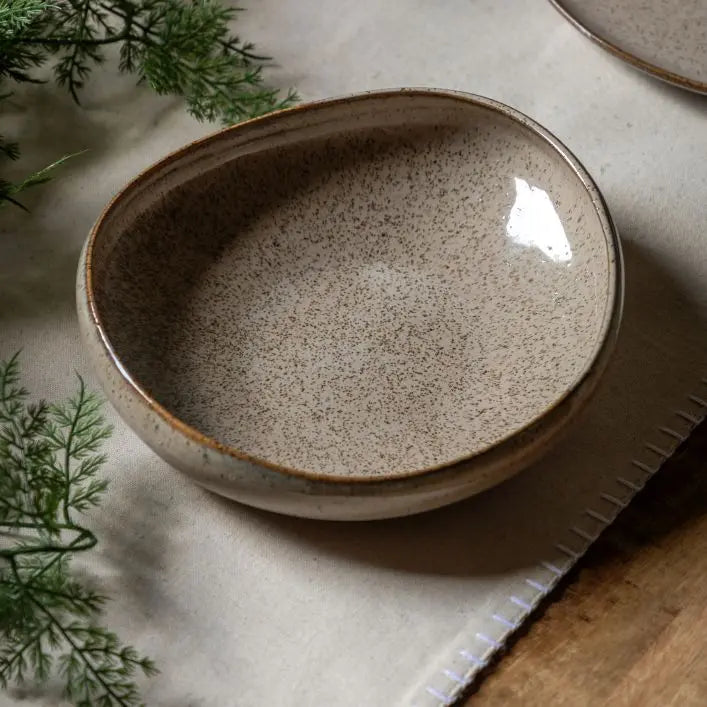 Ghedi Speckle Glaze Pasta Bowl Oatmeal 4pk — SantoLusso®