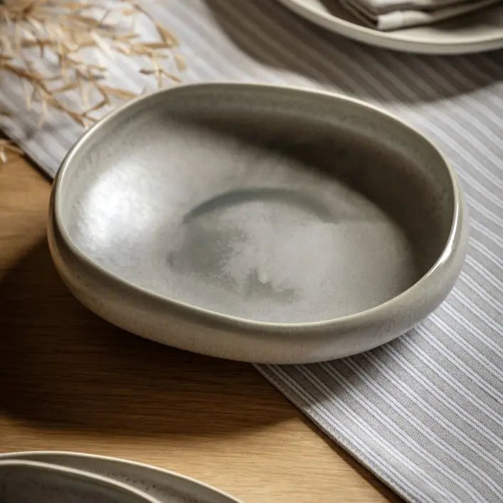 Ghedi Pebble Glaze Pasta Bowl Dove Grey 4pk — SantoLusso®