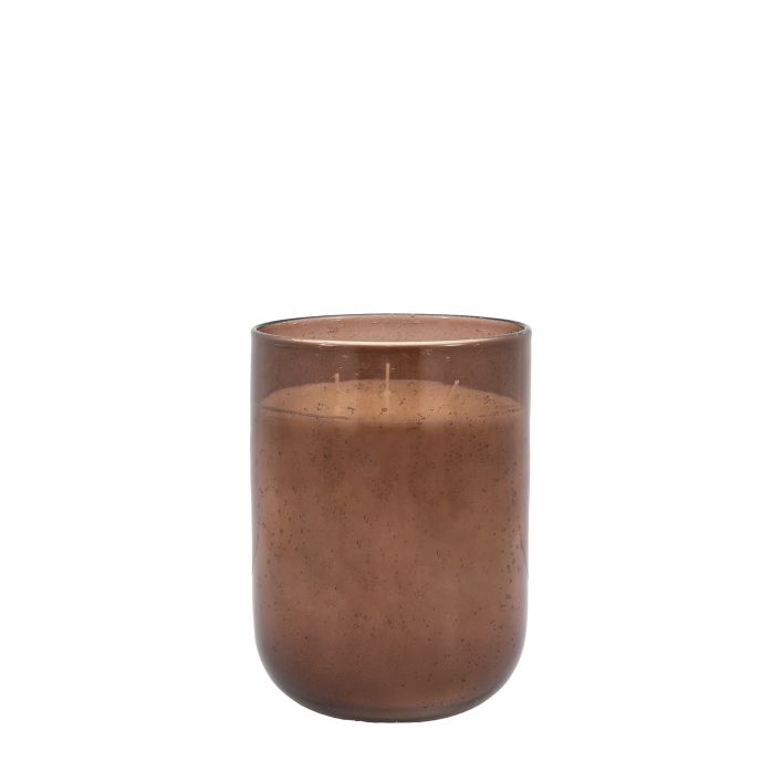 Ghedi Glass Filled Candle Large Brown Pomegranate — SantoLusso®