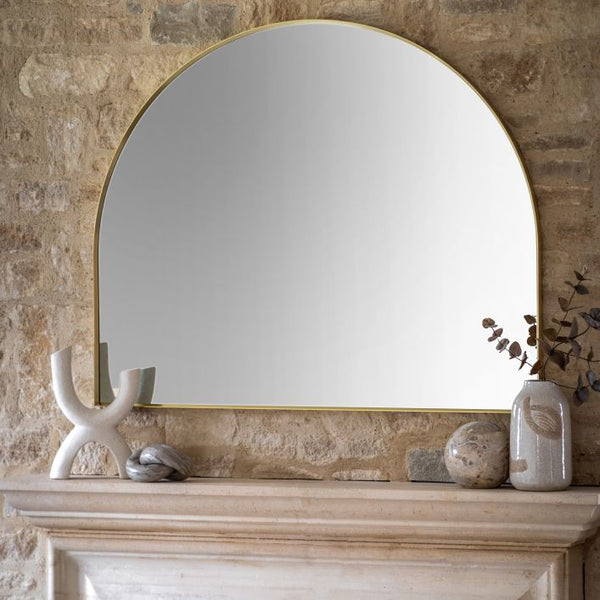 Ghedi Rivagli Overmantle Mirror Gold — SantoLusso®