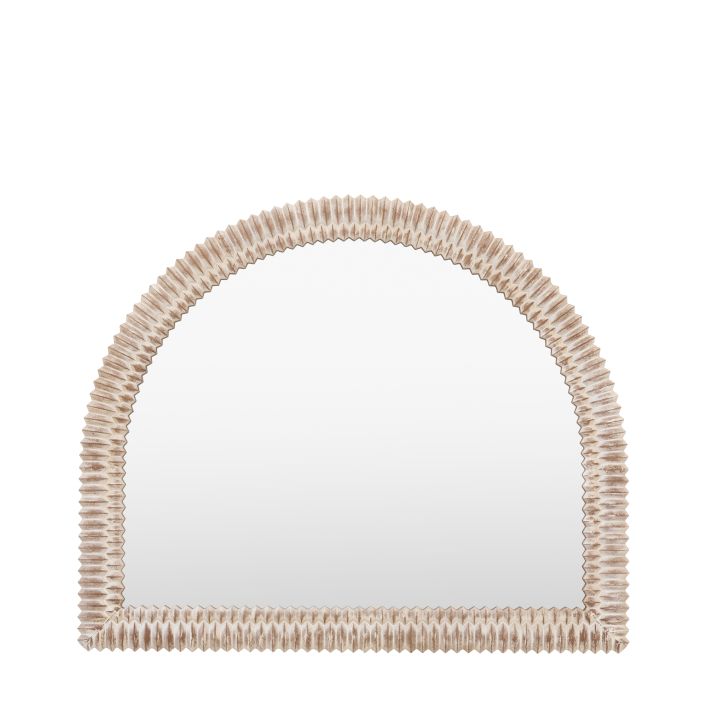 Ghedi Cadressa Arch Overmantle White Wash — SantoLusso®