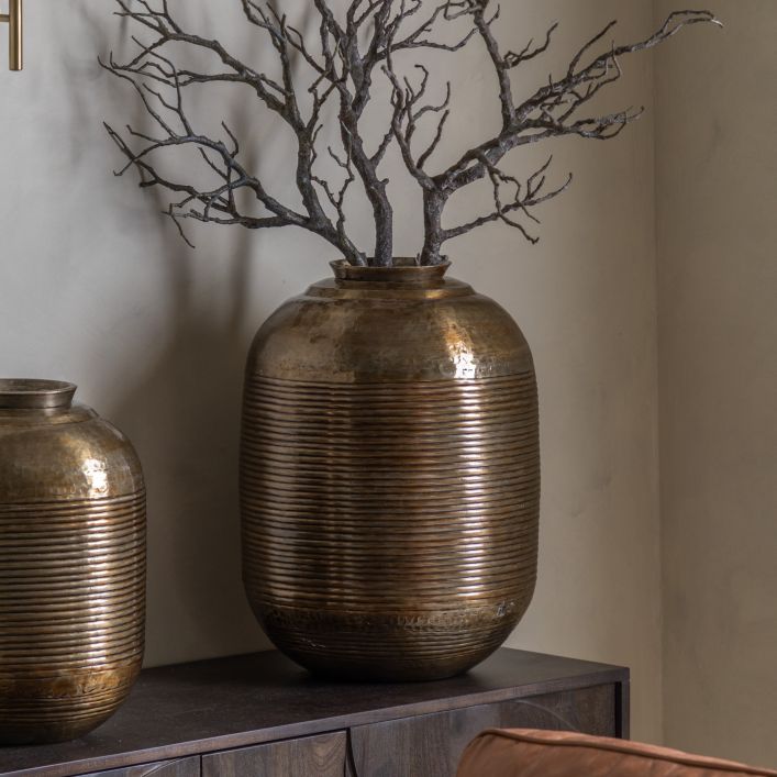 Ghedi Kasai Metal Vase Large — SantoLusso®