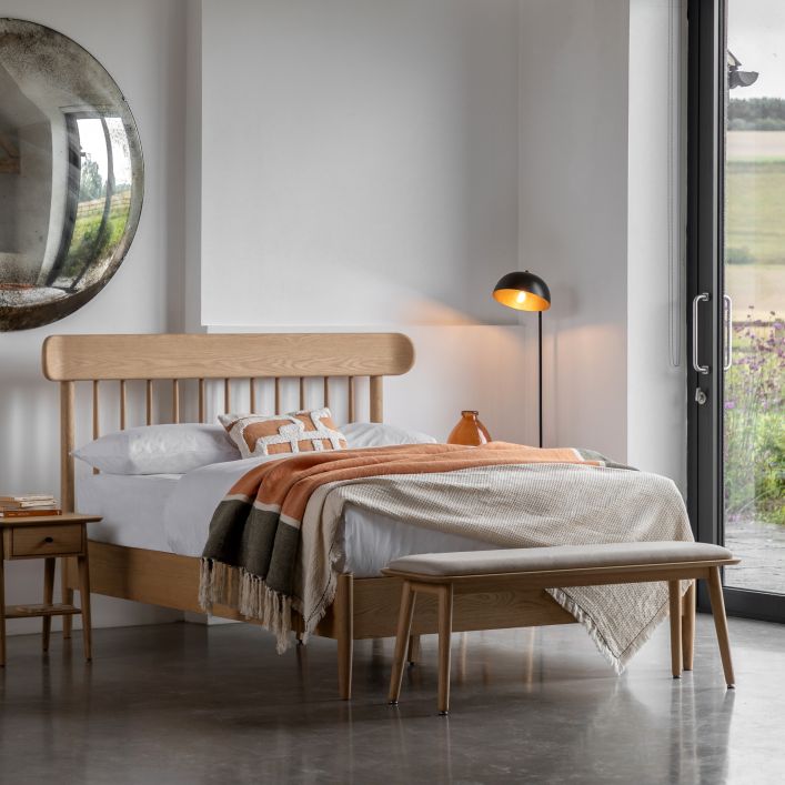 Ghedi Girola Double Spindle Bed Natural — SantoLusso®