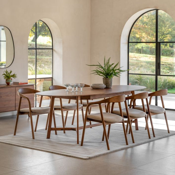 Ghedi Cabrera Extending Dining Table Walnut — SantoLusso®
