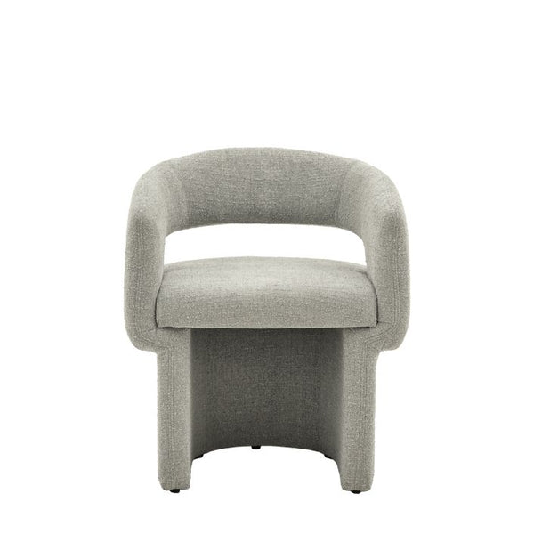 Ghedi Tempo Dining Chair Grey Boucle — SantoLusso®