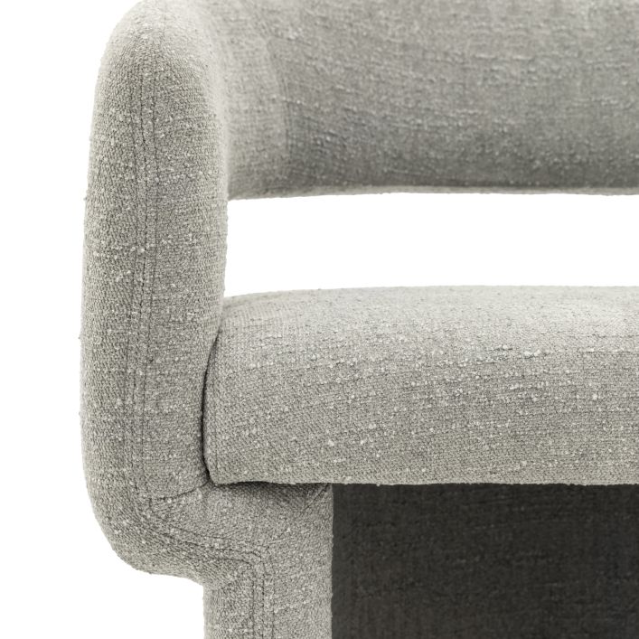 Ghedi Tempo Dining Chair Grey Boucle — SantoLusso®
