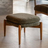 Ghedi Canello Footstool Green Boucle — SantoLusso®