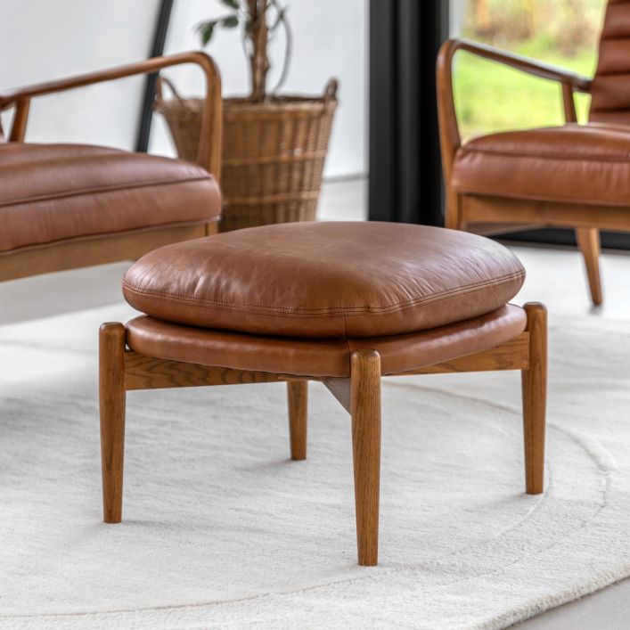 Ghedi Canello Footstool Antique Brown — SantoLusso®