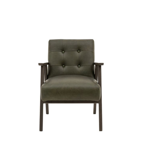 Ghedi Heta Armchair Heritage Green Leather — SantoLusso®