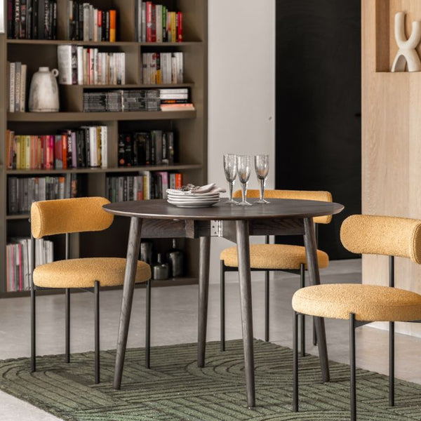 Ghedi Girola Folding Dining Table Smoked — SantoLusso®