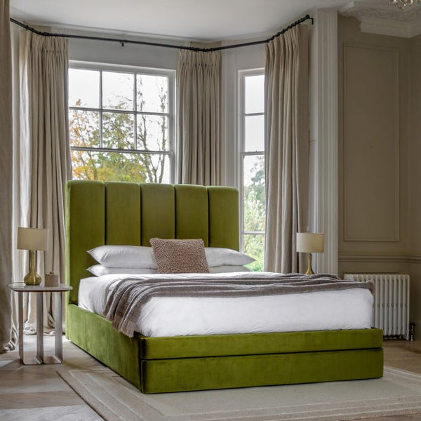Ghedi Bora Double Bed Olive — SantoLusso®