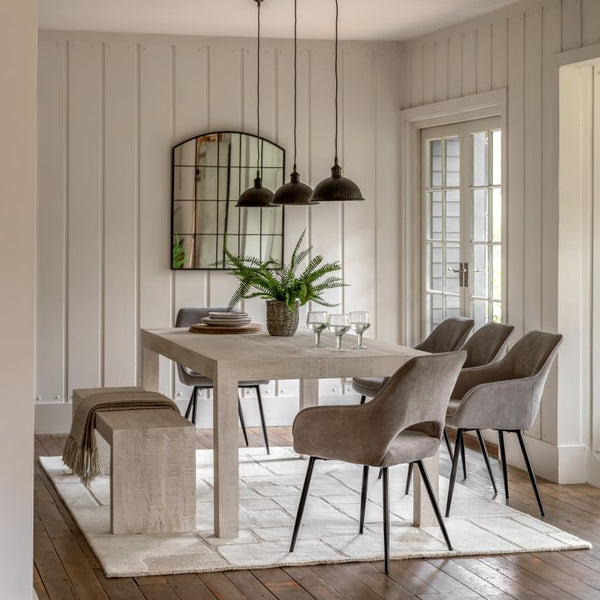 Ghedi Zalme Dining Table Whitewash — SantoLusso®
