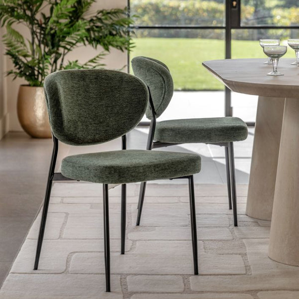 Ghedi Puro Dining Chair Green 2pk — SantoLusso®