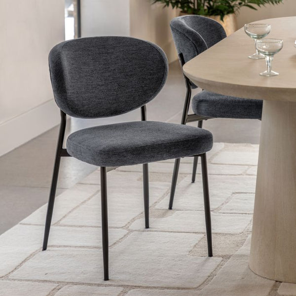 Ghedi Puro Dining Chair Charcoal 2pk — SantoLusso®