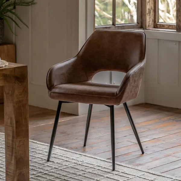 Ghedi Marca Dining Chair Brown 2pk — SantoLusso®
