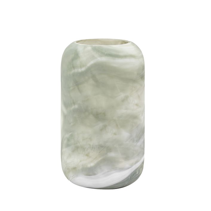 Ghedi Caldeira Handblown Glass Vase Slim Sage — SantoLusso®