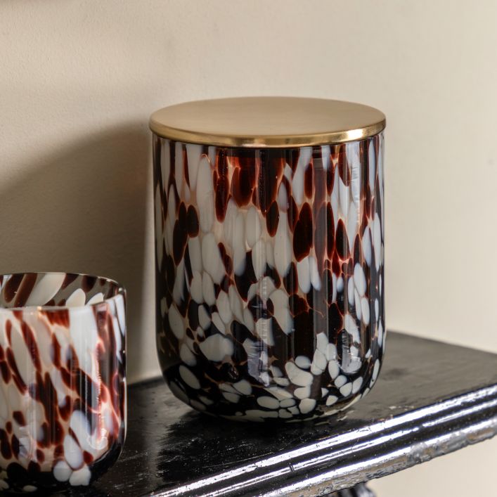Ghedi Confetti Candle Brown Large Peony Musk — SantoLusso®