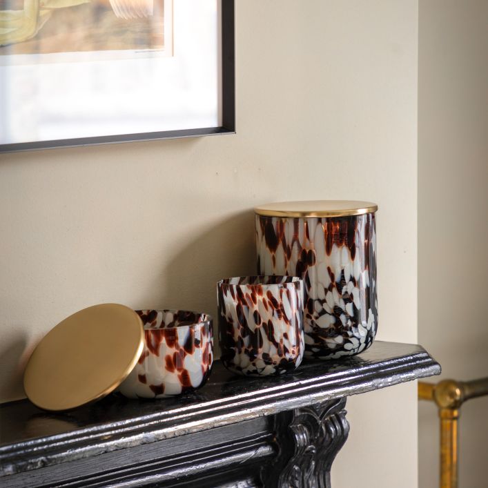 Ghedi Confetti Candle Brown Large Peony Musk — SantoLusso®