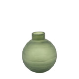 Ghedi Bevelled Glass Globe Vase Green Small — SantoLusso®