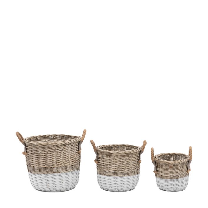 Ghedi Hand Woven Willow Basket Nest Set of 3 Small — SantoLusso®
