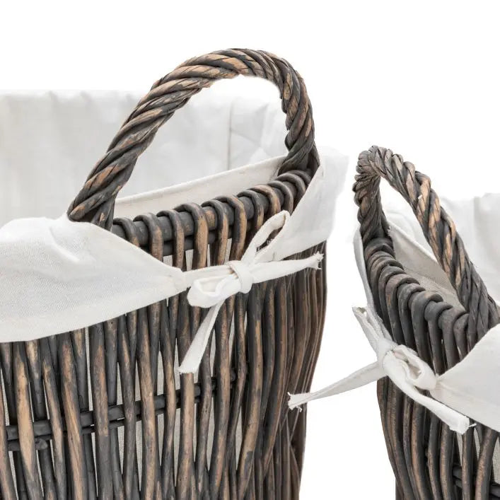 Ghedi Linen Baskets with Liner Nests Set of 2 — SantoLusso®