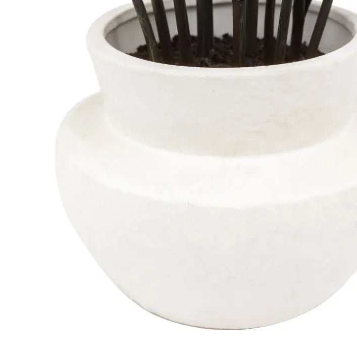 Ghedi Faux Eucalyptus in Ceramic Pot Ivory — SantoLusso®