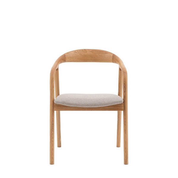 Ghedi Cabrera Upholstered Dining Chair Oak 2pk — SantoLusso®