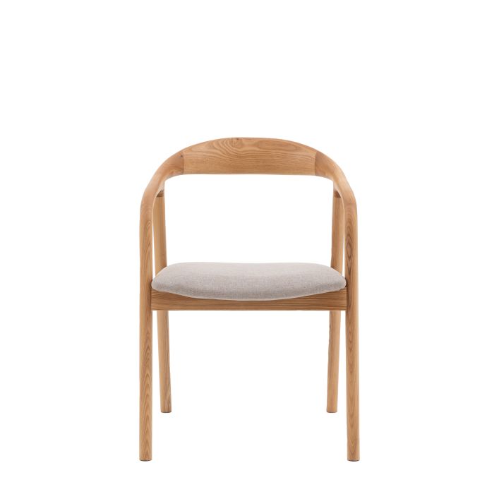 Ghedi Cabrera Upholstered Dining Chair Oak 2pk — SantoLusso®