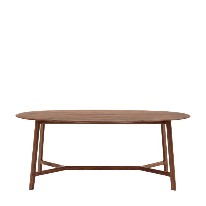 Ghedi Cabrera Oval Dining Table Walnut — SantoLusso®