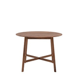 Ghedi Cabrera Round Dining Table Walnut — SantoLusso®