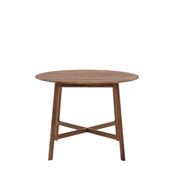Ghedi Cabrera Round Dining Table Walnut — SantoLusso®