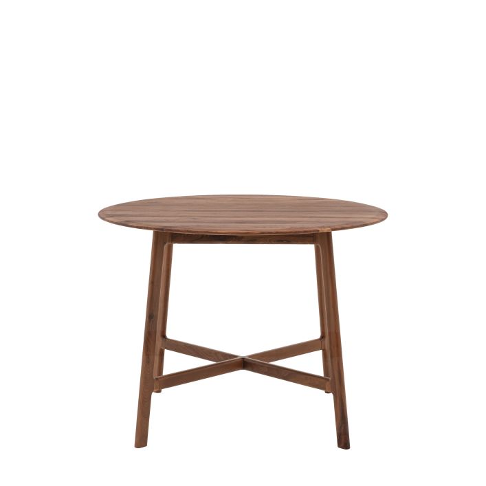 Ghedi Cabrera Round Dining Table Walnut — SantoLusso®