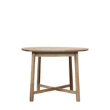 Ghedi Lencia Round Dining Table Oak — SantoLusso®