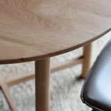 Ghedi Lencia Round Dining Table Oak — SantoLusso®