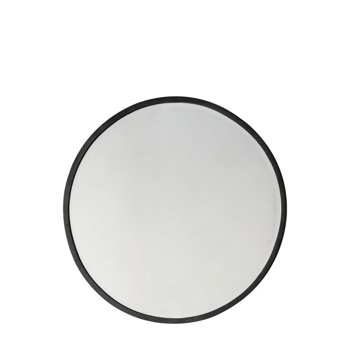 Ghedi Bellagro Round Mirror Black Large — SantoLusso®