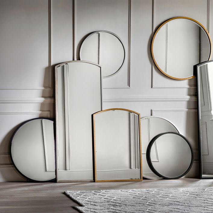 Ghedi Bellagro Round Mirror Black Large — SantoLusso®