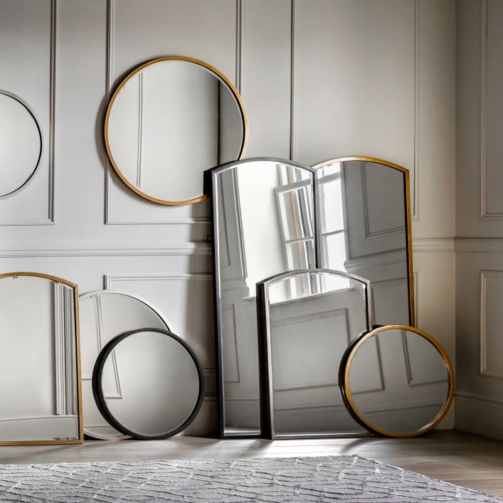 Ghedi Bellagro Round Mirror Antique Gold Small — SantoLusso®