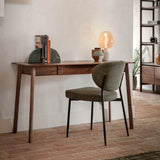 Ghedi Cabrera 1 Drawer Desk Walnut — SantoLusso®