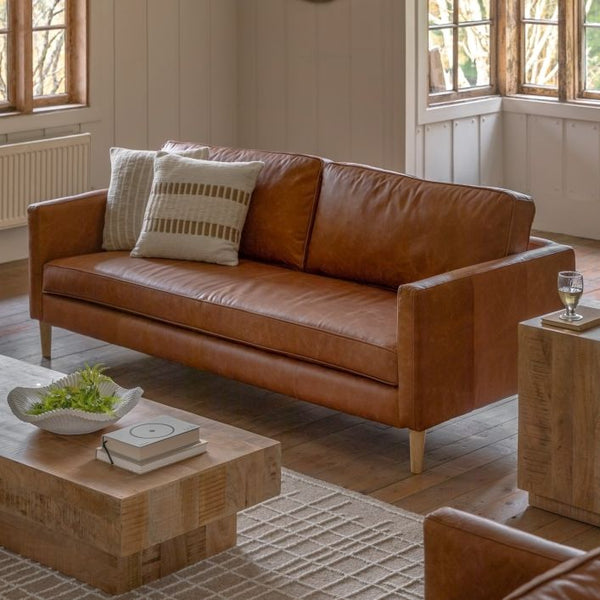 Ghedi Racello 3 Seater Sofa Vintage Brown Leather — SantoLusso®
