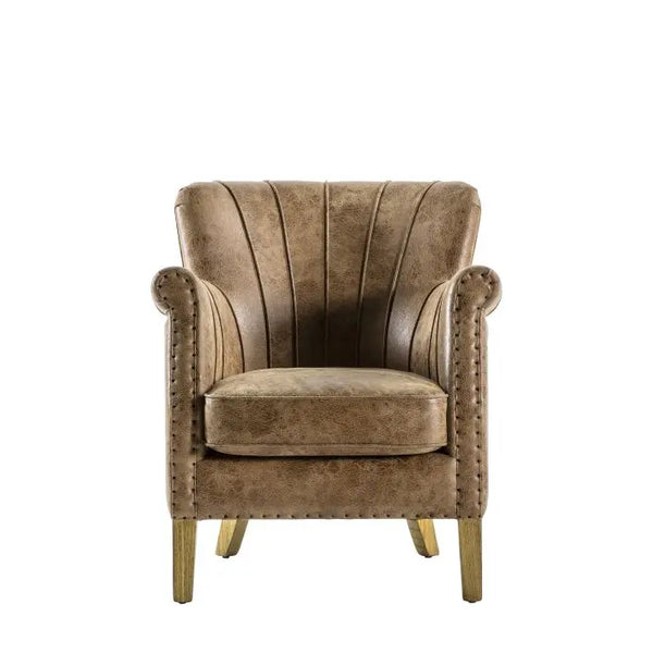 Ghedi Serpis Armchair Brown Leather — SantoLusso®