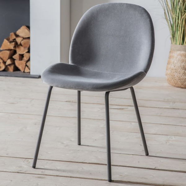 Ghedi Nure Chair Light Grey Velvet (2pk) — SantoLusso®