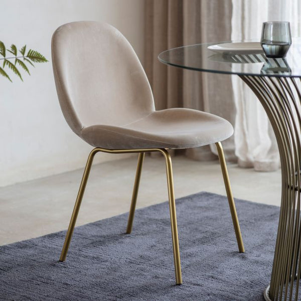 Ghedi Nure Chair Oatmeal Velvet (2pk) — SantoLusso®