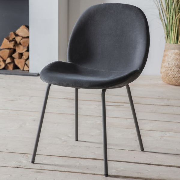 Ghedi Nure Chair Grey Velvet (2pk) — SantoLusso®