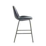 Ghedi Nure Stool Dark Grey Velvet (2pk) — SantoLusso®