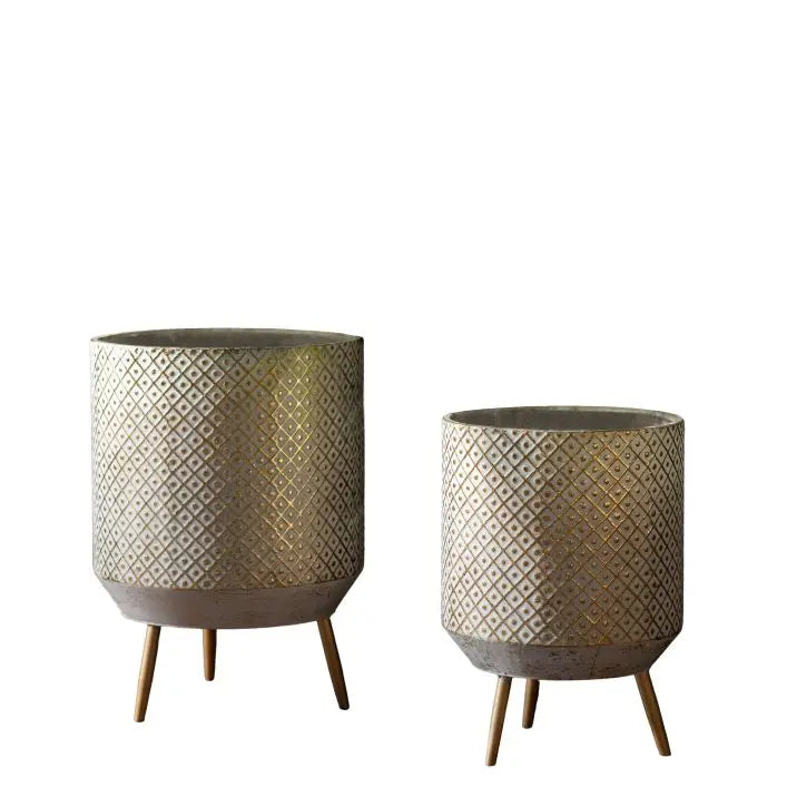Ghedi Amelia Metal Planter Set of 2 — SantoLusso®