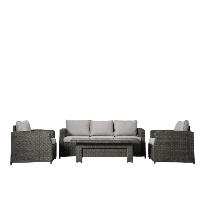 Ghedi Bebanno 3 Seater Dining Set Rising Table Grey — SantoLusso®